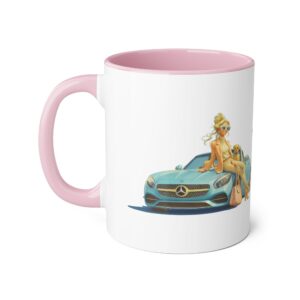 "Too busy..." Fashionista with puppy Quote Accent Mug