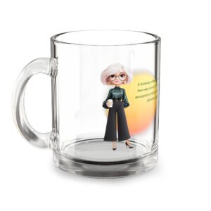 Glass Mug — Chic Coffee Lover Illustration Mug