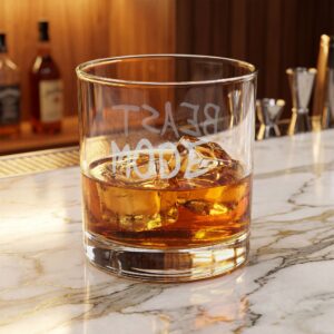 Engraved 'Beast Mode' Whiskey Glass - 10.5 oz