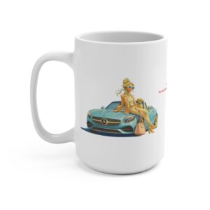 "Too Busy..." Retro Pinup Blonde on Convertible